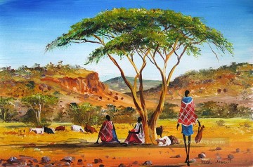 Quelque part à Naivasha de l’Afrique Peinture à l'huile